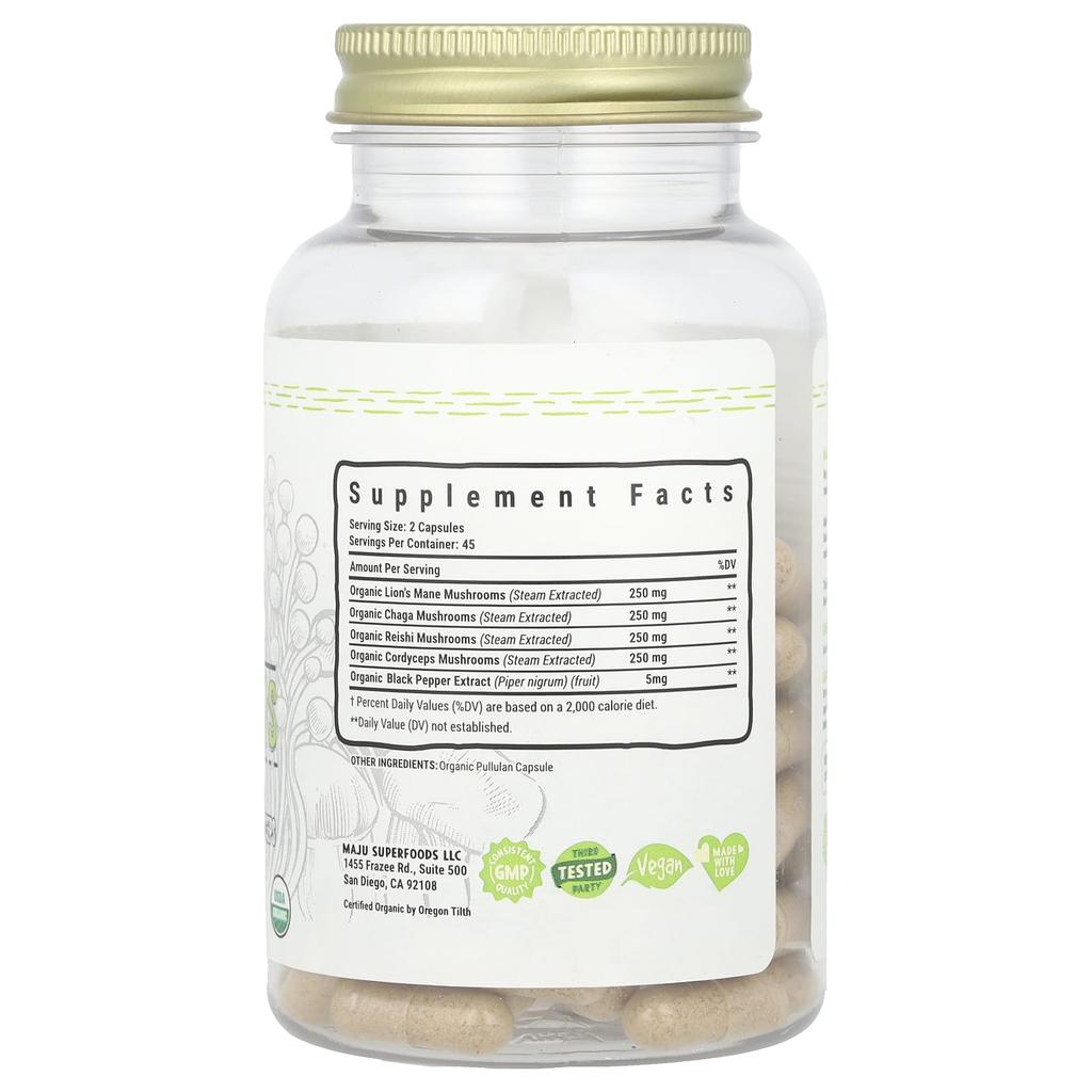 Mushrooms, 90 Capsules