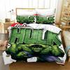 Hulk Bedding Set, Super Soft Microfiber Quilt Duvet Covers with Zipper with Pillowcases for Kids Teens Adult Aged Bedding Sets