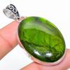 Подвеска из стерлингового серебра 925 пробы с натуральным зеленым лабрадоритом 2,25 дюйма A6Z45