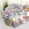1pc Hello Kitty Mega Kawaii Automatic Folding Umbrella - Portable Tri-Fold Design with 8-Rib Iron Frame, Perfect for Fans, Travel, Everyday Use, and F