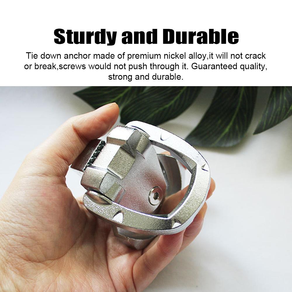 Pickup Truck Heavy Bed Liner Anchor Heavy Duty Nickel Alloy D Rings Tie Down Anchors Durable Rear Cargo Mount Hooks