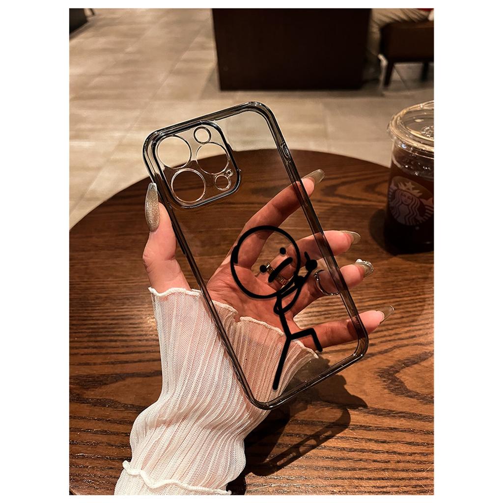 Смешной Мем Стикер Фигурка ТПУ Чехол Для Телефона Для IPhone 15 14 13 12 11 Pro Max X XR XS 8 7 Plus, Прозрачный Противоударный Защитный Чехол