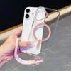 Магнитный чехол высокой прозрачности с регулируемым ремешком для Apple 17PROMAX - Рамка для объектива с эффектом «капающего масла», Совместим с моделями 16 и модными 12