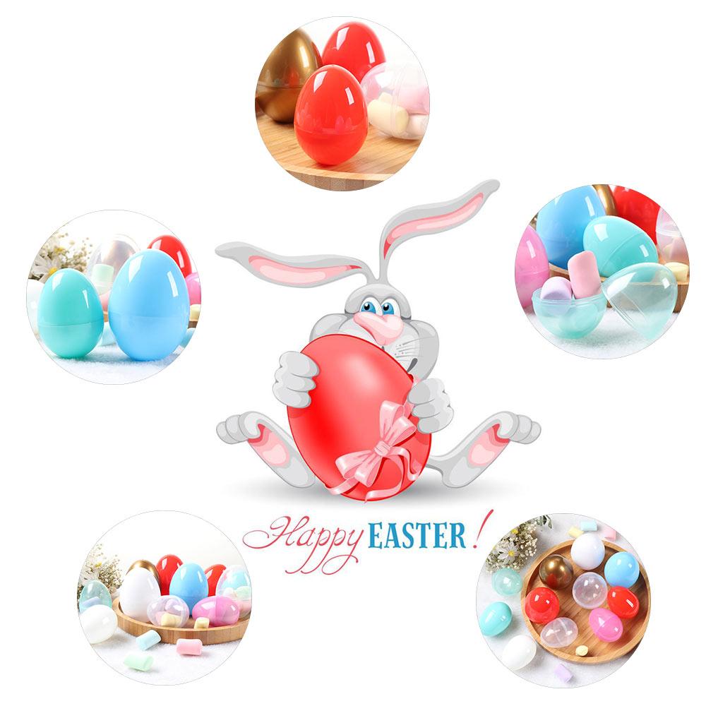 Toys Accessories Add Treats Decoration Easter Decor Party Decor Plastic Fillable Egg Easter Eggs