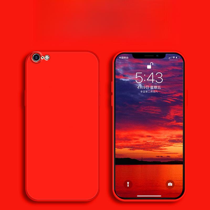 Подходит для Apple 6s Чехол для мобильного телефона Защитный чехол для iPhone Жидкий мягкий силиконовый чехол с полным покрытием Противоударный чехол для мужчин и женщин