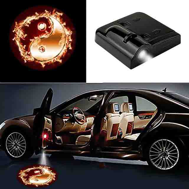 Автомобильный светодиодный теневой проектор. Приветственные огни. Приветственные огни. Лазерный проектор на двери автомобиля.
