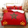 3D Print Morocco Flag Bedding Set Boys Girls Twin Queen Size Duvet Cover Pillowcase Bed Kids Adult Fashion Home Textileextile