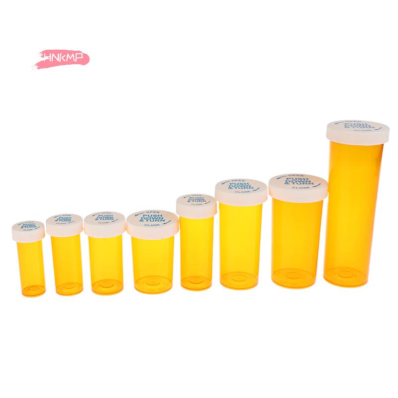 5Pcs Plastic Medicine Pill Bottles Child Resistant Caps Travel Medicine Containers Vials In Various Dram Sizes - 6/8/13/16/20/30