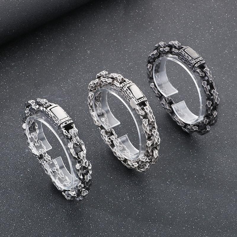 Персонализированный дизайн Кованая нержавеющая сталь Титан Ювелирные изделия, Локомотив Нержавеющая сталь Мужской квадратный браслет