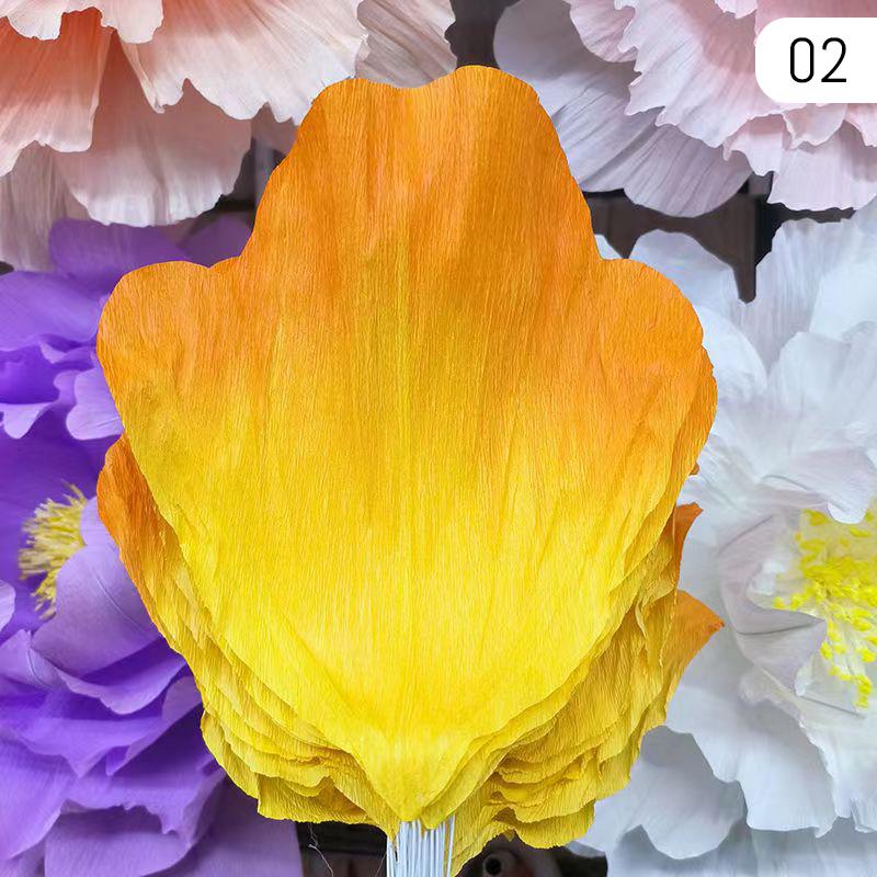 10 Pcs Crepe Paper Petals Artificial Peony Flower DIY Handmade Wedding Decor Paper Flowers Birthday Party Home Background Wall