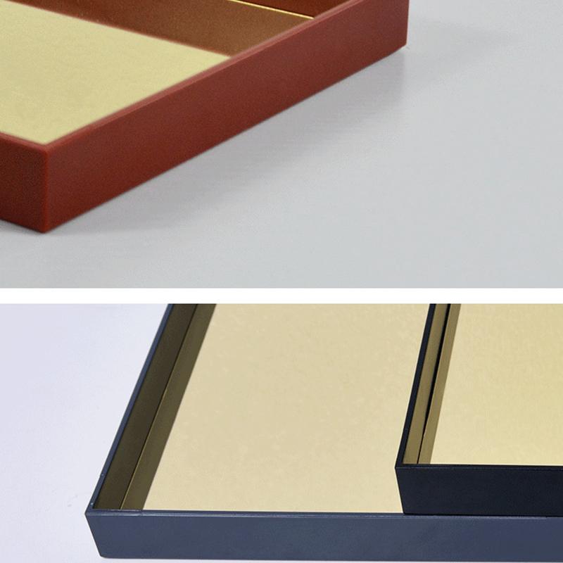 Креативный квадратный зеркальный поднос для входа в гостиную, небольшой предмет, настольный косметический магазин для ароматерапии