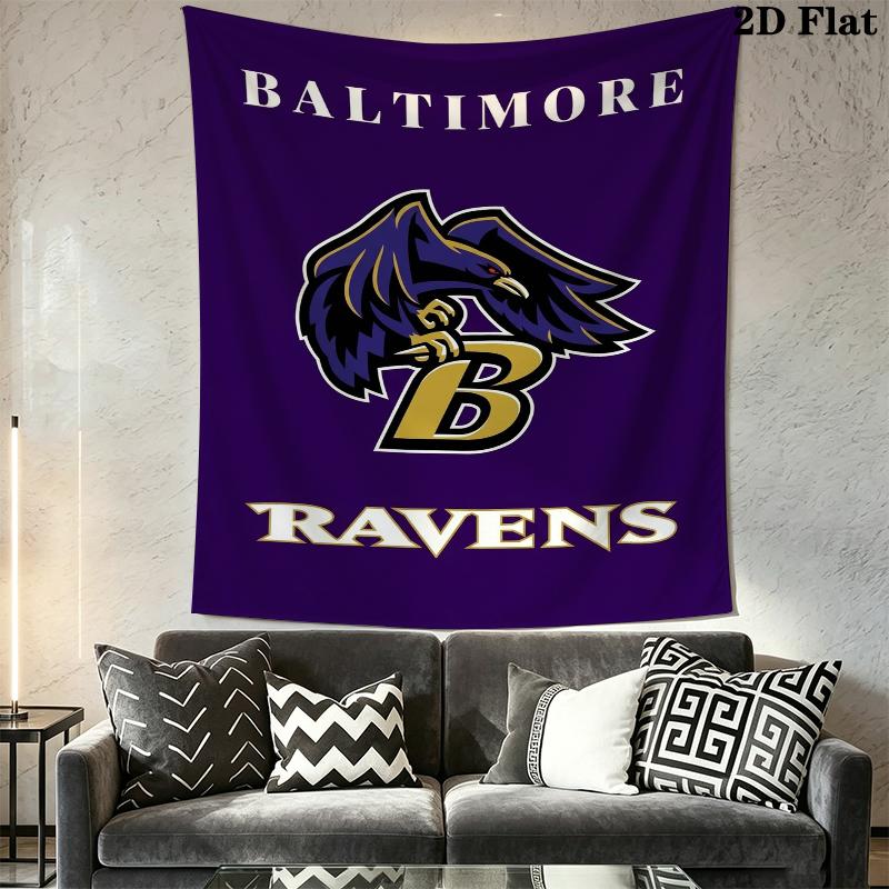 Baltimore Ravens Wall Tapestry Aesthetic Wall Hanging Printed Fabric Blanket Decorative Tapestries for Bedroom Living Room Home Decor