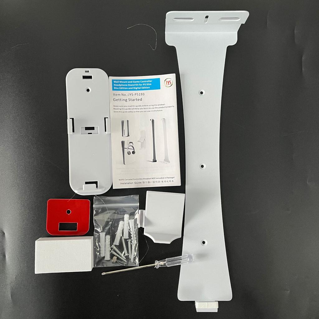 Комплект для настенного крепления, совместимый с Playstation5 Slim Disc и Edition, с держателями для хранения контроллера и гарнитуры