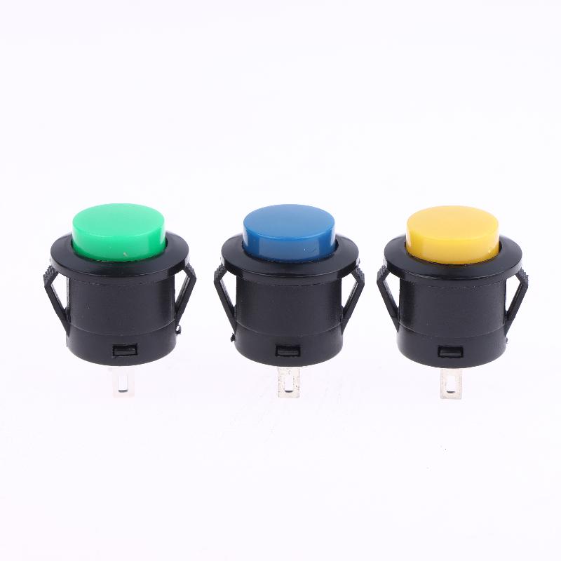 New 5/10Pcs Momentary Push Button Switch R13-507 16mm Round Switch 2Pins ON-OFF Self-res Panel Mounting