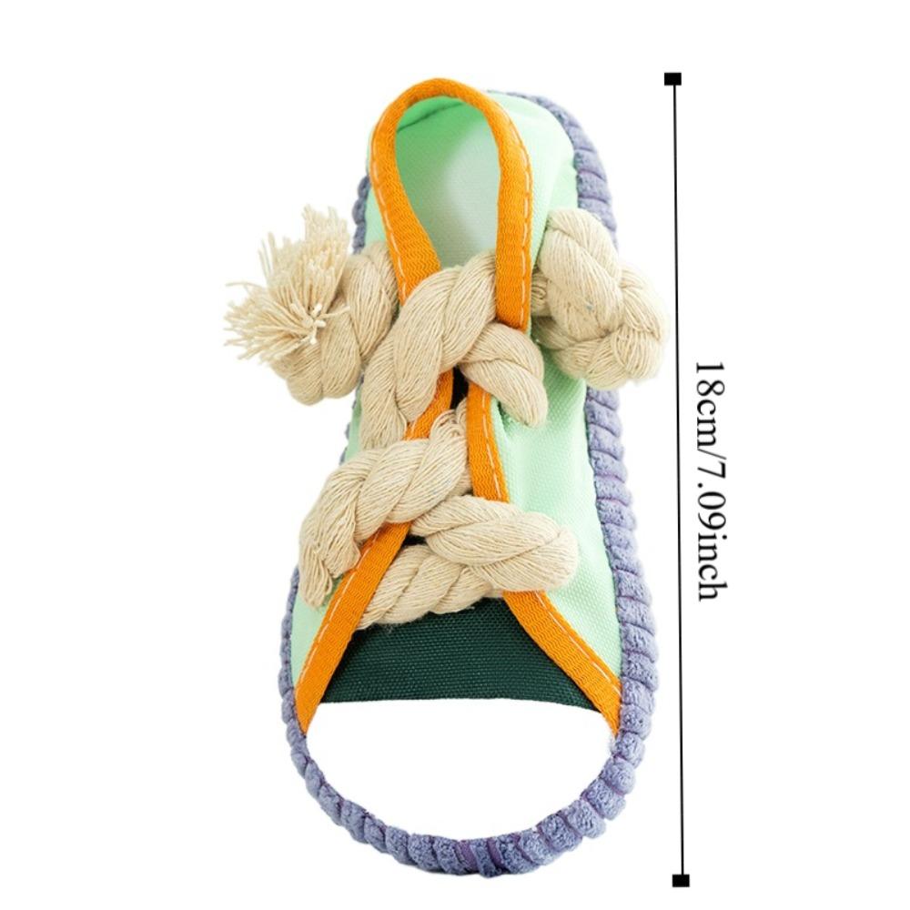 with Cotton Rope Dog Teeth Grinding Slippers Bite Resistant Dog Sound Making Toys  Relieve Boredom