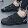 Spring 2025 New Street Personality Board Shoes Men's Shoes Trend Rivet Casual Shoes Fashion Spirit Guys Shoes