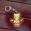 Акриловый брелок Minecraft 2D: Тотем Бессмертия, Золотое Яблоко, Доспехи, Знаменитый Меч.