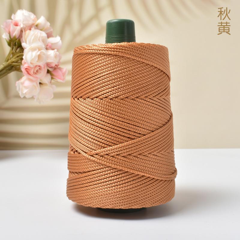 Легкая пряжа из ледяного шелка для летних DIY ручного плетения, шляпа от солнца, сумка, обувь, подушка, крафтовая веревка, полая шерсть для вязания крючком, подушка