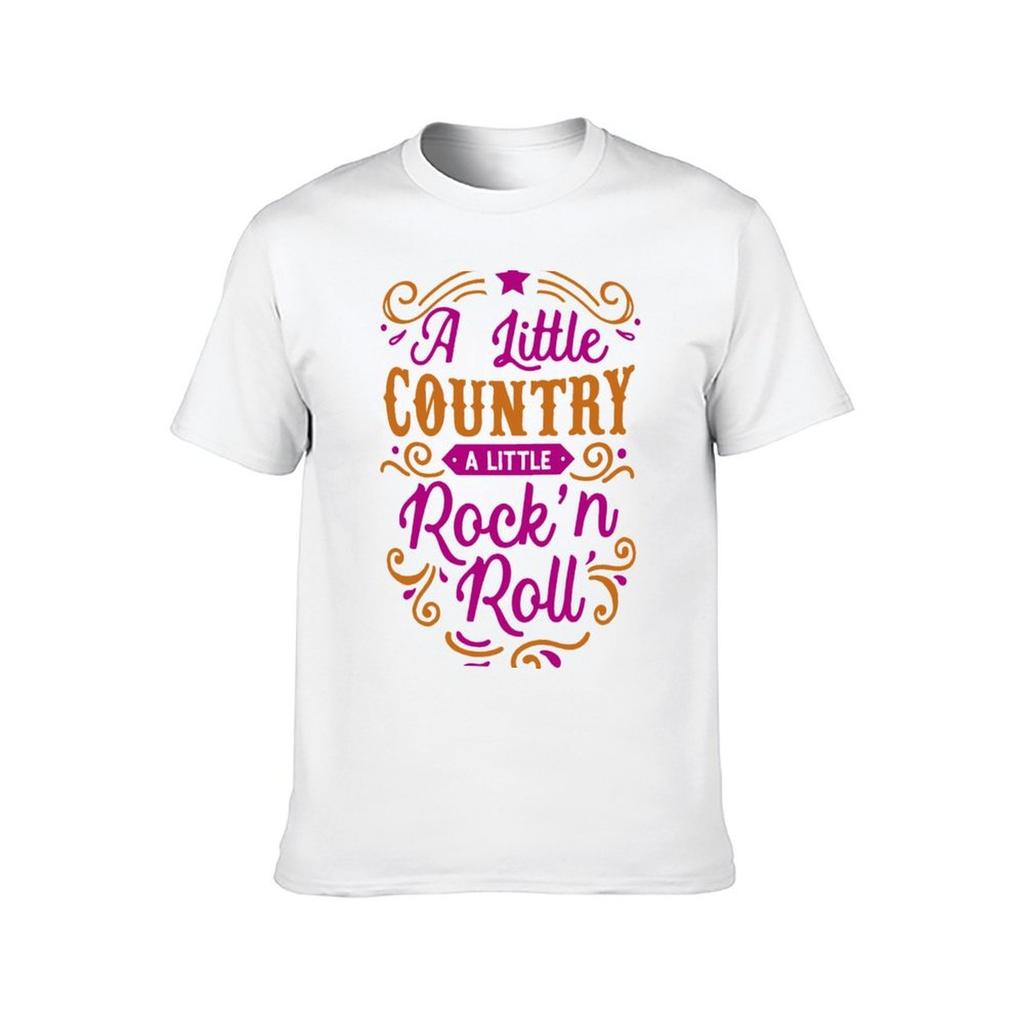 a little country and a little rock n roll country girl rock n roll girl TShirt cotton t shirt pack TShirt
