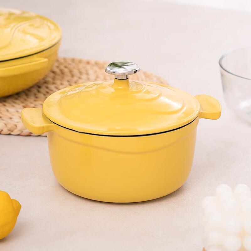 Colorful Double Handle Enamel Stew Pot