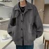 Большие мужские лацканы с длинным рукавом на пуговицах теплые вельветовые куртки пальто