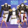 K-pop Мира Руми Зои Костюм Охотники на демонов Косплей Костюмы Взрослые Дети Женщина Девушка Дети Черный/Белый Золотой Вечеринка Униформа Костюм