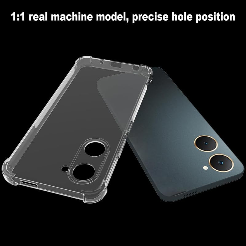 Airbag Shockproof TPU Case for VIVO Y03 Y18 Y18e Y28 Y28S Y38 5G Y17S Y27 Y27S Y02 Y77 Protective Cover Clear Capa Fundas Coque