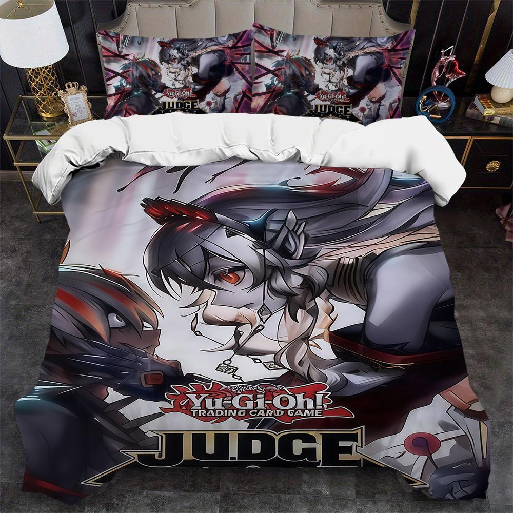 Albaz Blazing Yu-Gi-Oh Комплект пододеяльника Мягкая стирка Постельное белье 3 предмета Летний Удобный Студенческое общежитие Дом Детское постельное белье Хит продаж