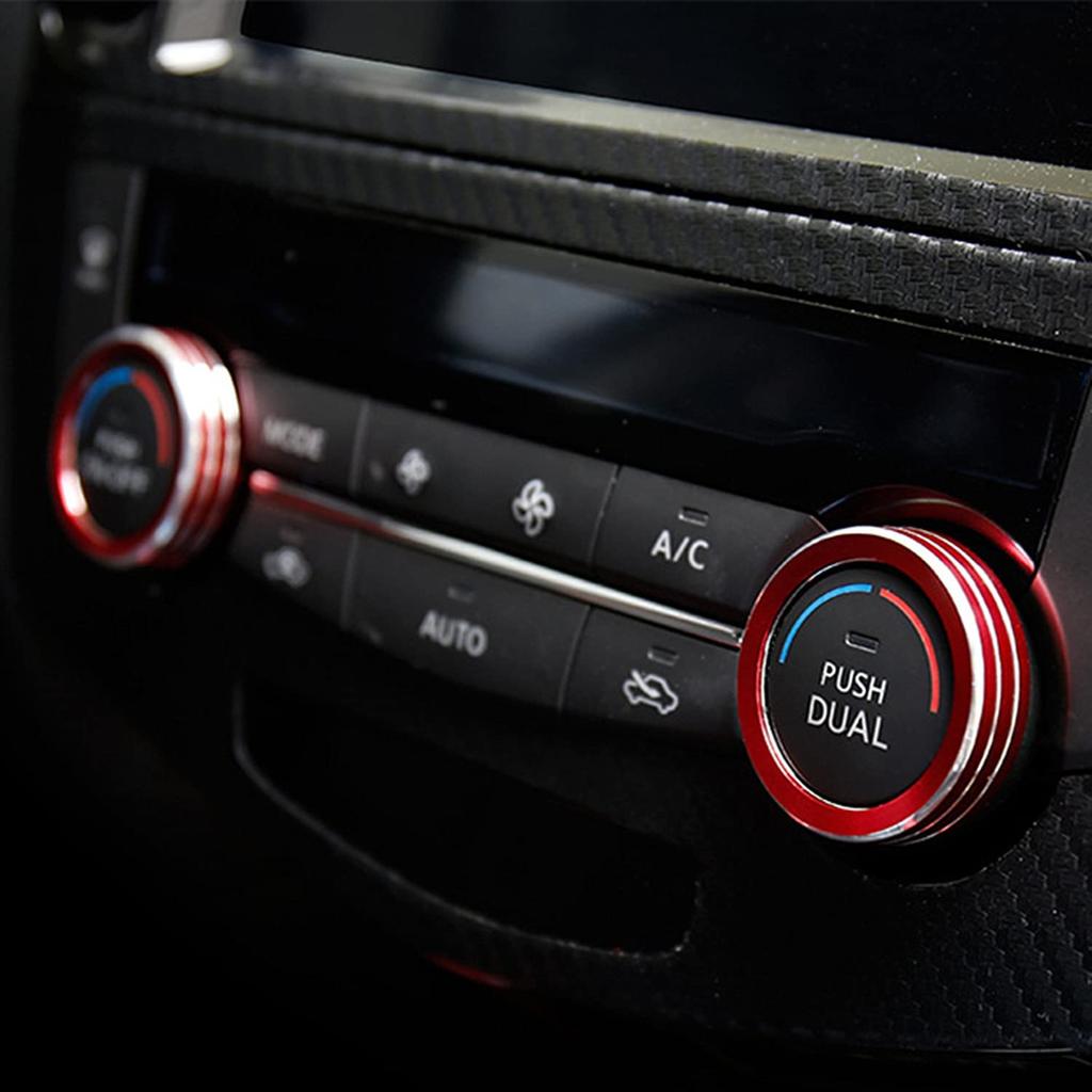 TosmisyX-TRAIL X-Trail T32 Кнопка запуска двигателя Декоративное кольцо Ручка переключателя регулировки кондиционера Металлическое декоративное кольцо Эксклюзивный дизайн