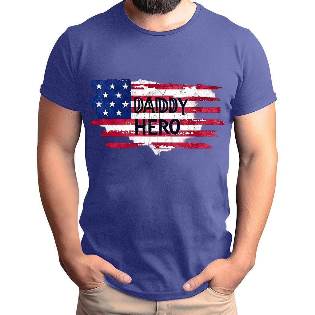 Мужская футболка с принтом флага, мужской свободный повседневный топ с короткими рукавами