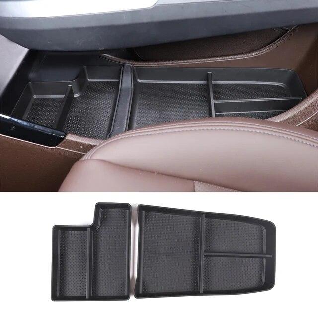 For BMW X1 U11 2023-2024 TPE Black Car Center Console Water Cup Holder Storage Box Car Interior Accessories