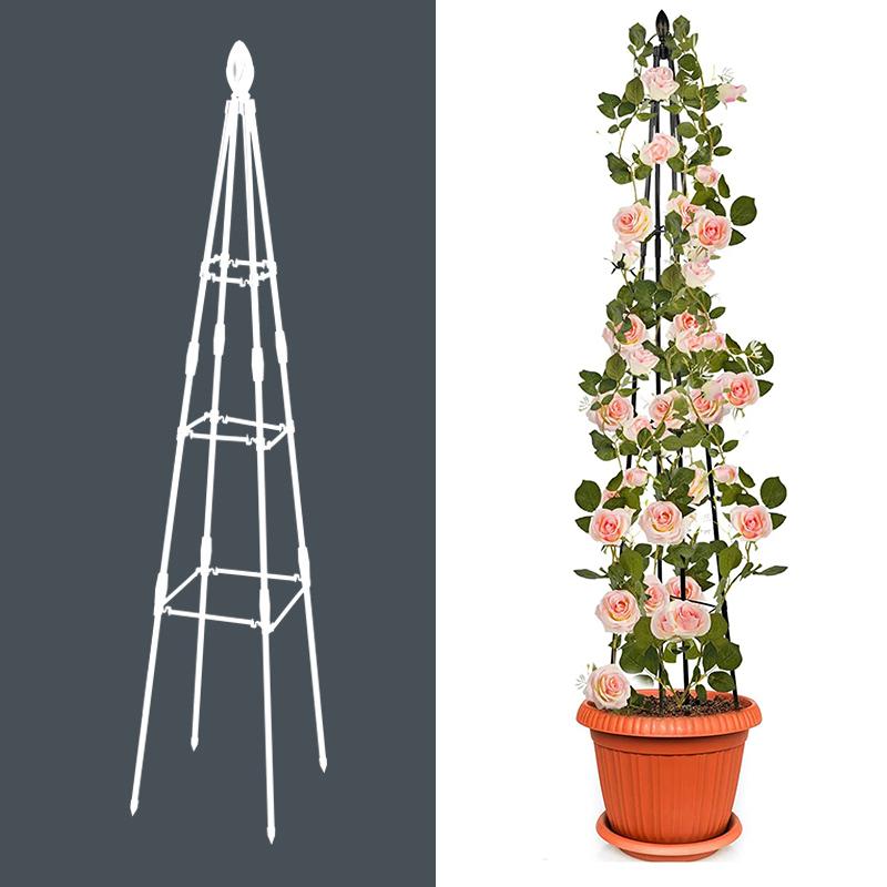 Outdoor Garden Metal Obelisk Climbing Plant Support Frame Trellis New