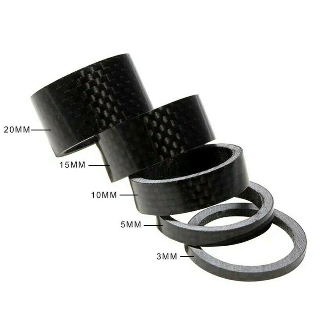 1pcs/5pcs Bicycle Headset Carbon Fiber 1-1/8" Front fork Headset ring Spacing Pad Spacer Washer