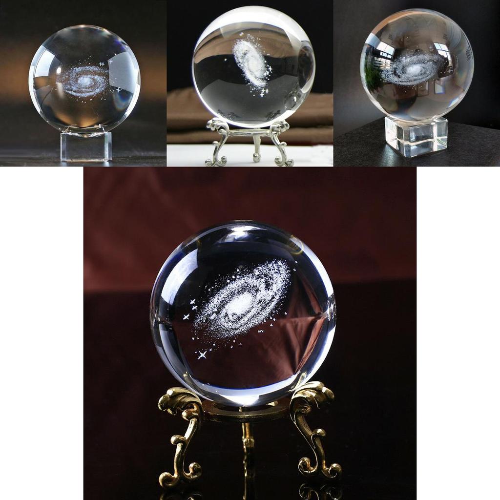 Crystal Globe Ball Galaxy Miniatures 3d Laser Engraved Glass Ball 60mm Sphere