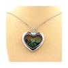 Stones and Minerals. Raw Tsavorite Garnet Necklace. Heart Model.
