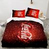Coca-cola Artwork Design 3PCS Bedding set,Ideal for 1pc Duvet Cover And 2pcs Pillowcases Perfect for Fan gift,Ideal for Bedroom, Dormitory