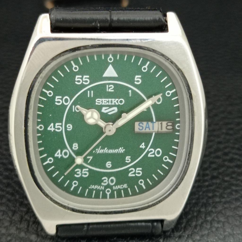 ВИНТАЖНЫЕ АВТОМАТИЧЕСКИЕ ЧАСЫ SEIKO 5 7009A ЯПОНИЯ МУЖСКИЕ ЗЕЛЕНЫЙ ЦВЕТ ЦИФЕРБЛАТ a708744-1
