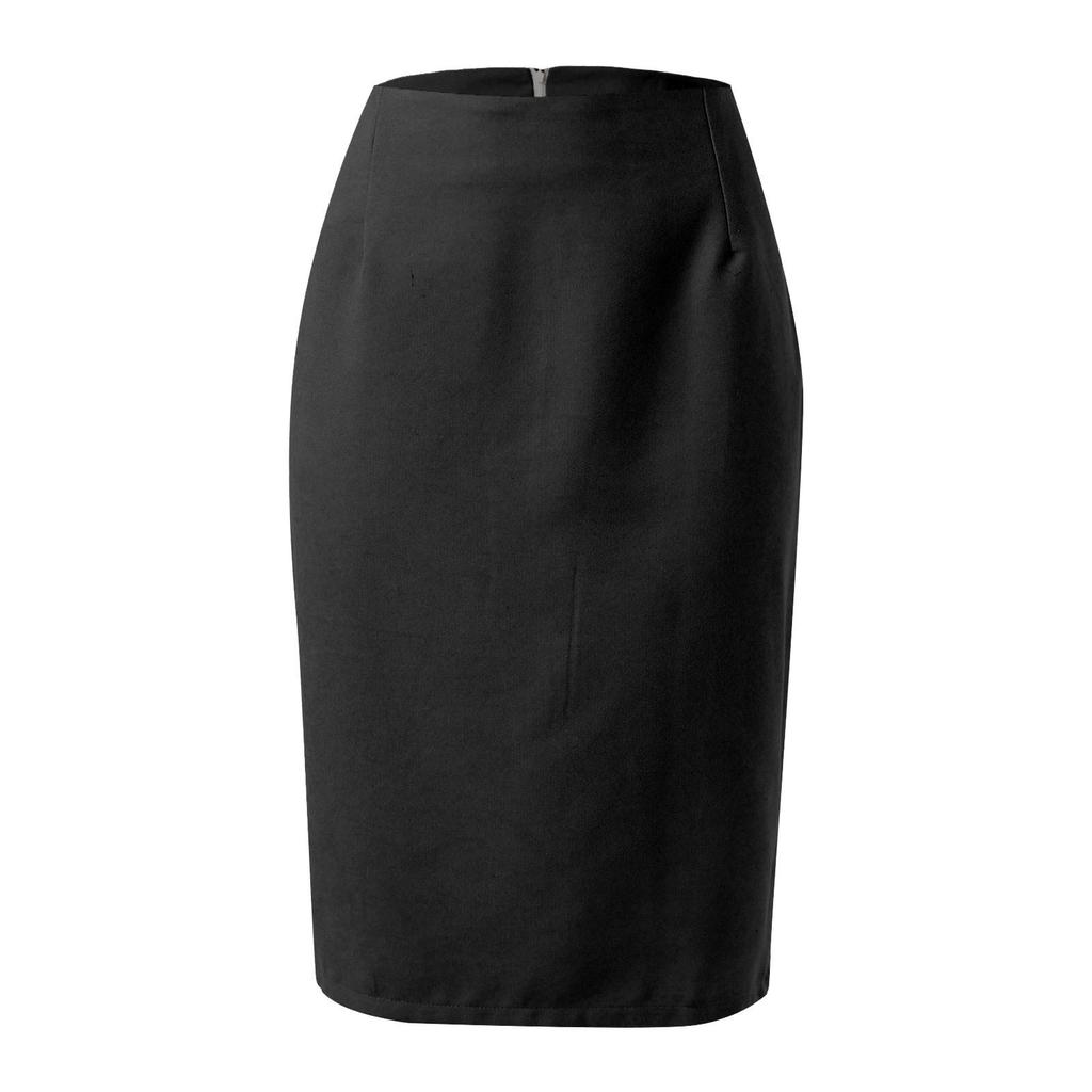 High-Waisted Women's Plaid Pencil Skirt - Knee-Length Wool Skirt for Autumn and Winter