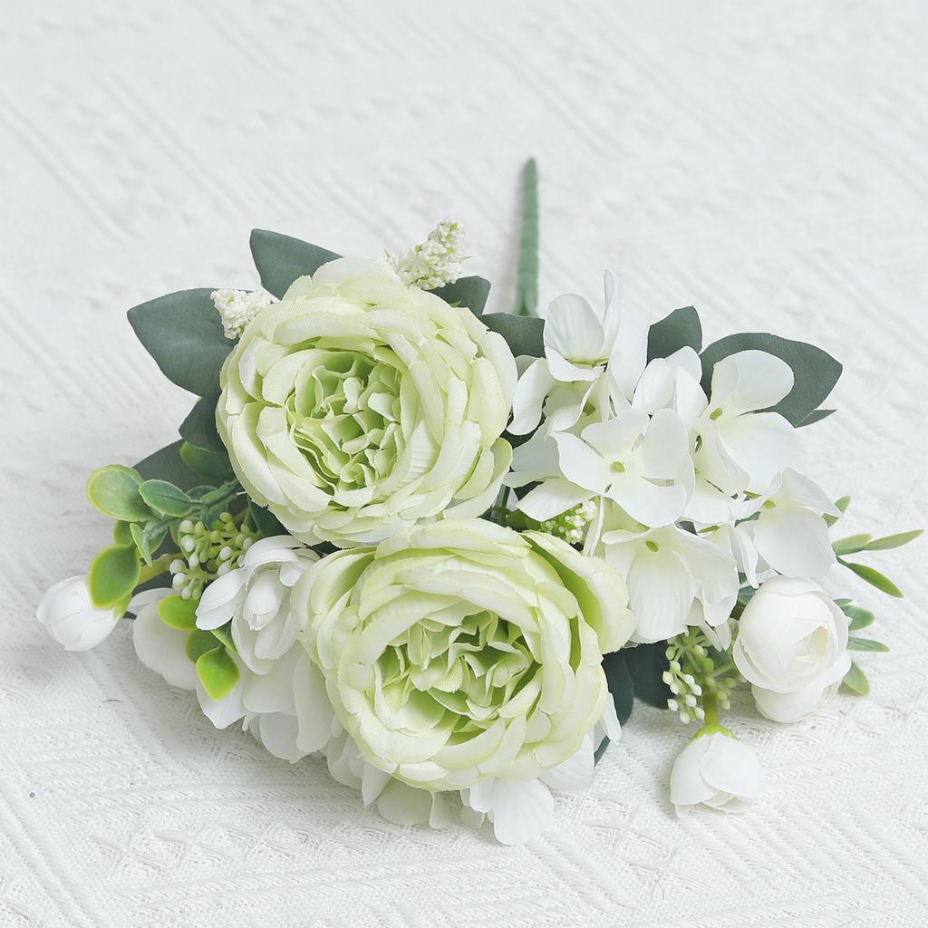 Beautiful Peony Artificial Flowers High Quality Hydrangeas Silk Bride Bouquet Wedding Home Room Festival Gift Table Decoration