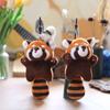 Cute Cartoon Red Panda Plush Toy Pendant Little Raccoon Doll Keychain Doll Playground Raccoon Stuffed Backpack Decor Gifts Kids
