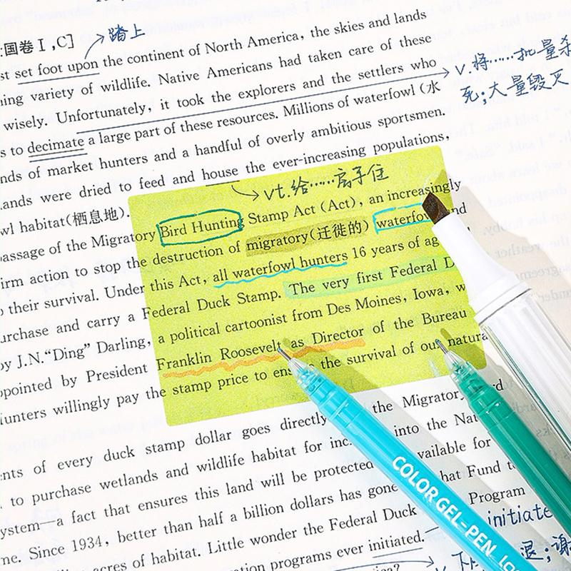 105 листов Выдвижные липкие заметки Портативные липкие заметки Прозрачные цветные липкие заметки Водонепроницаемые самоклеящиеся липкие заметки