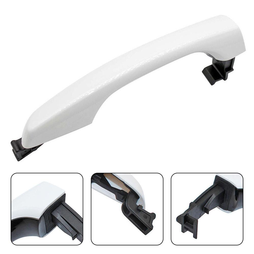 Дверная ручка белая для Hyundai Elantra 2017-2020 передняя правая наружная #82661-F2010