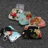 Women Girl Retro Rose Flowers Printed Hasp Canvas Coin Purse Wallets Buckle Pouch Bag Gift 1 Pc