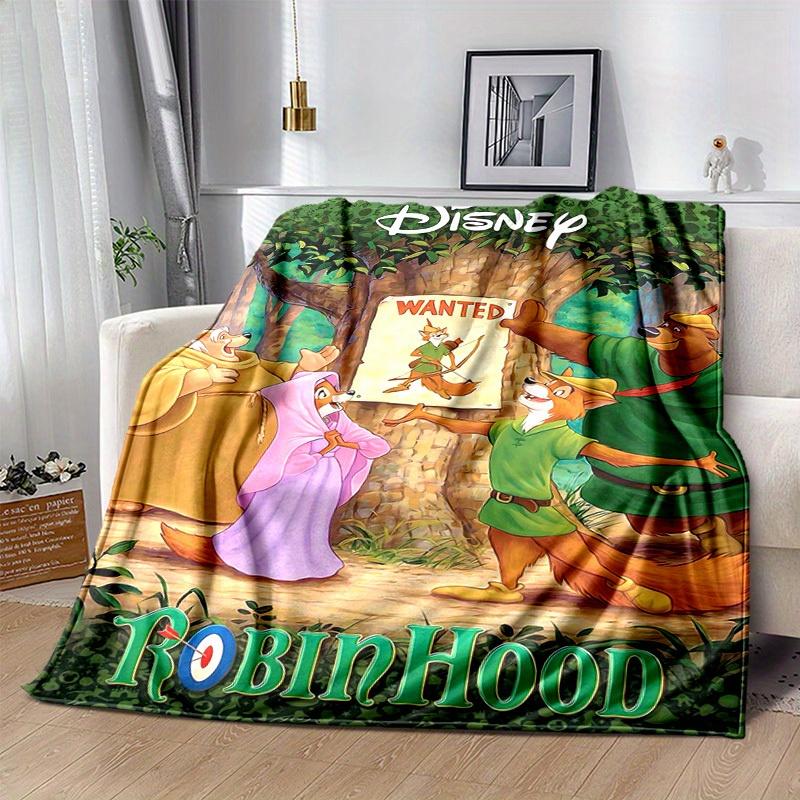 1pc, Disney Robin Hood Wanted Poster Blanket,Home Decorative, Couch Cover, Outdoor Blanket, Gift