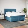 Maison Exclusive - Sommier à lattes de lit et matelas Bleu 200x200 cm velours