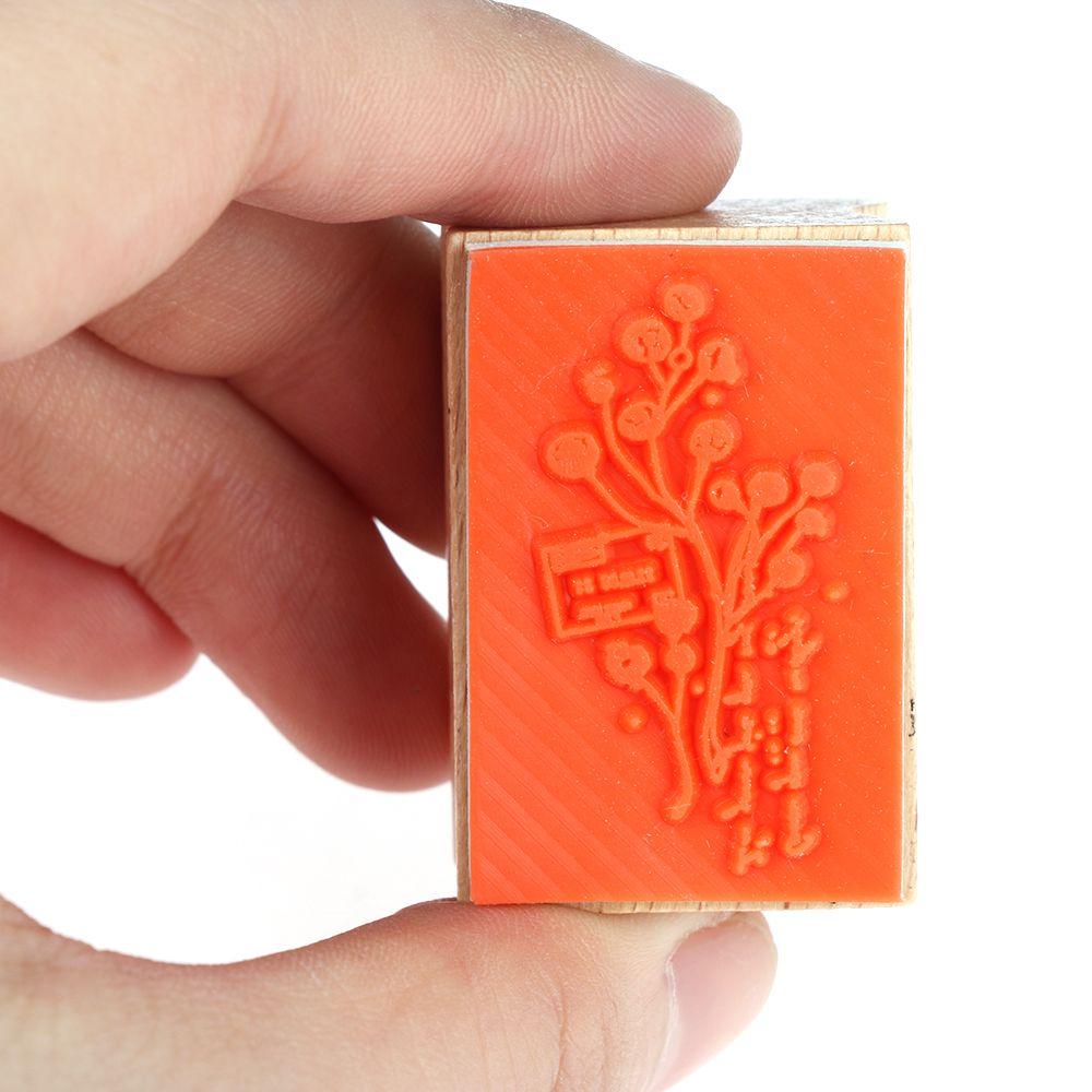 For Letters Diary Craft Grass Plants Wooden Rubber Stamps Vintage Craft Scrapbooking DIY