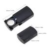 ABS Black Handheld Pull Type Jewelry Magnifier 30X Small Pocket Magnifying Glass with LED Light Source