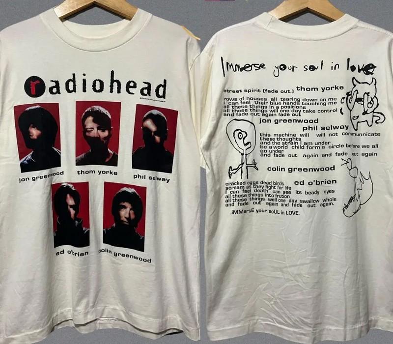 Radiohead 2018 Графическая футболка с участниками группы Унисекс Ремейк футболки NH25084 Унисекс Футболка