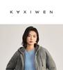 Fake two-piece spliced hooded down jacket