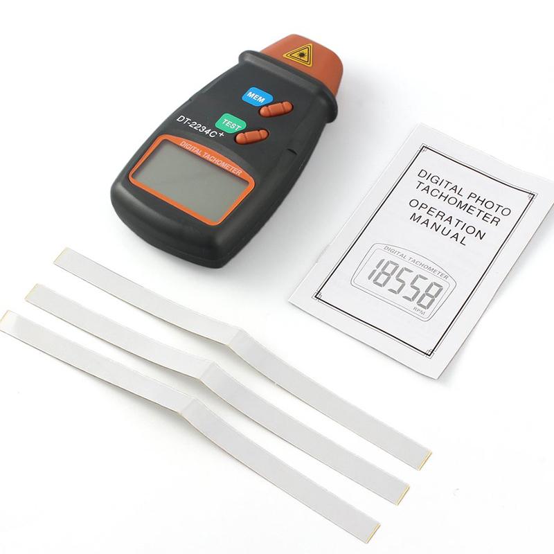 Цифровой лазерный тахометр измеритель оборотов бесконтактный измеритель скорости токарного станка революции вращение 2,5 до 999,9 об/мин